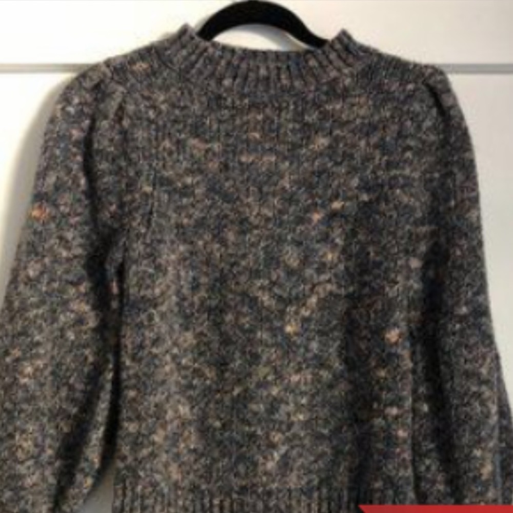 Madewell blue salt and pepper comfy knit sweater